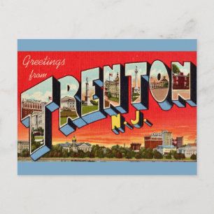 Cartão postal retrô de Trenton NJ