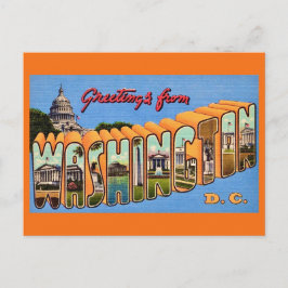 Cartão Postal Retrô de Washington DC