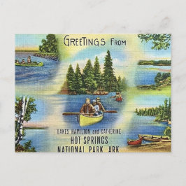 Cartão postal retrô do Parque Nacional Hot Springs