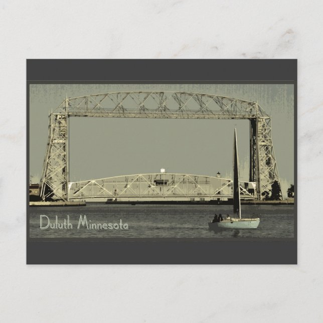 Cartão Postal Retro Duluth Minnesota (Frente)