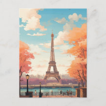 Retro Eiffel Tower, Paris, França