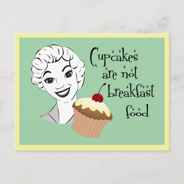 Cartão Postal Retro Engraçado Mãe Dizendo Cartão-Postal (Frente)