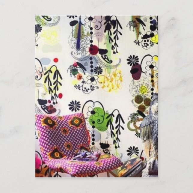 cartão postal retro funky (Frente)