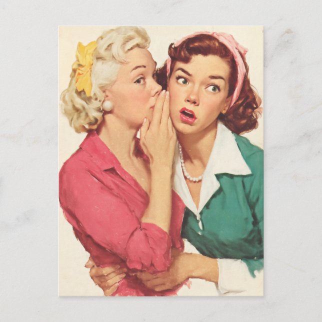 Cartão Postal Retro Gossip and Glamour Secrets (Frente)