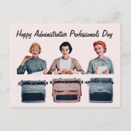 Cartão Postal Retro Happy Administrative Professionals Day 