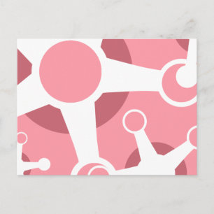 Cartão Postal retro jax rosa.