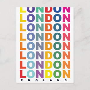 Cartão Postal Retro London England poster
