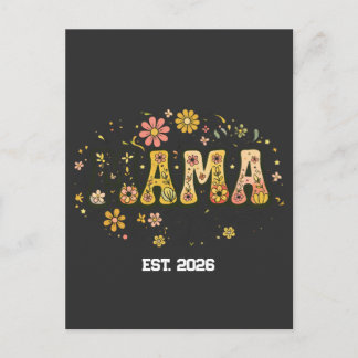 Cartão Postal Retro Mamãe Floral - Vintage Groovy dos Anos 70