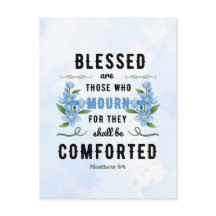 Retro Matthew 5:4 Verso da Bíblia