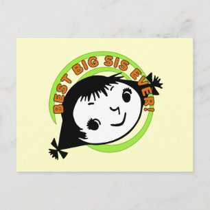 Cartão Postal Retro Melhor Irmã Nunca