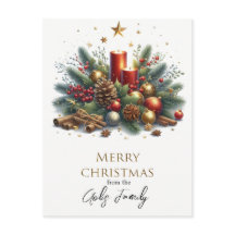 Retro Natal Velas e Férias em Ouro