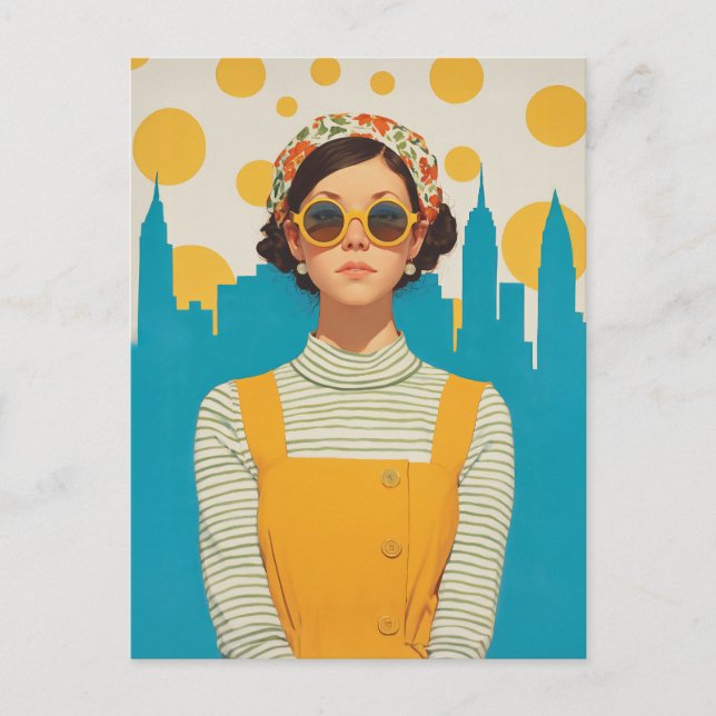 Cartão Postal Retro New York Sunshine (Frente)