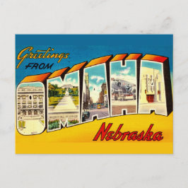Cartão postal retro Omaha Nebraska