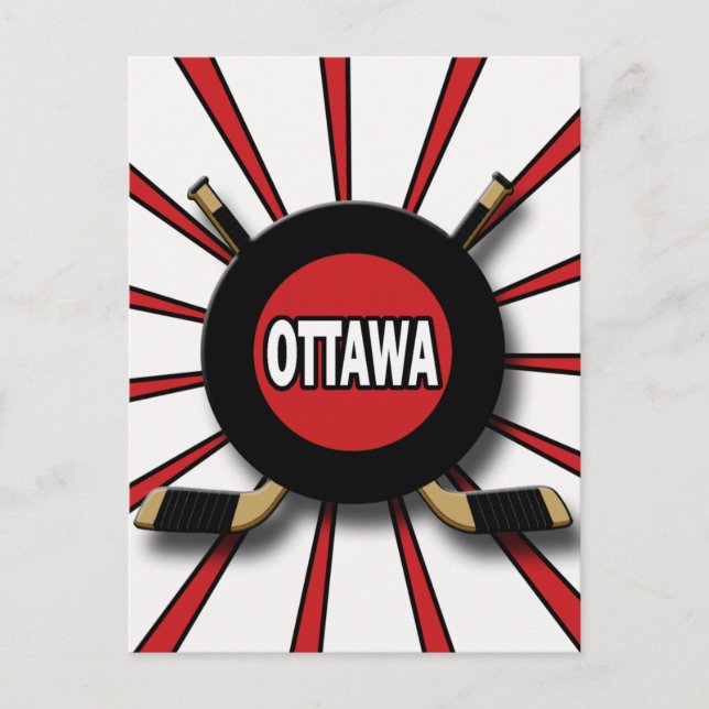 CARTÃO POSTAL RETRO OTTAWA HOCKEY (Frente)