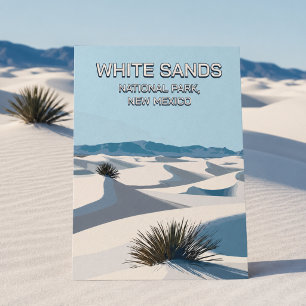 Cartão Postal Retro Parque Nacional White Sands Novo México Vint