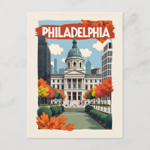 Cartão Postal Retro Philadelphia