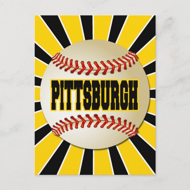 CARTÃO POSTAL RETRO PITTSBURGH BASEBALL (Frente)