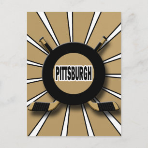CARTÃO POSTAL RETRO PITTSBURGH HOCKEY