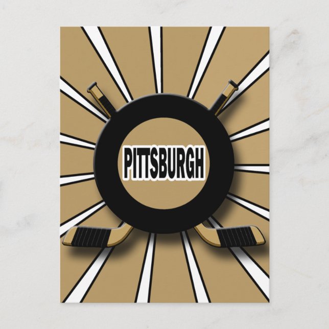 CARTÃO POSTAL RETRO PITTSBURGH HOCKEY (Frente)