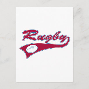 Cartão Postal Retro Rugby