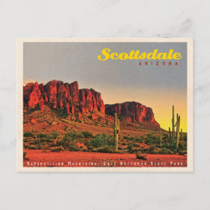 Cartão Postal Retro Scottsdale Desert