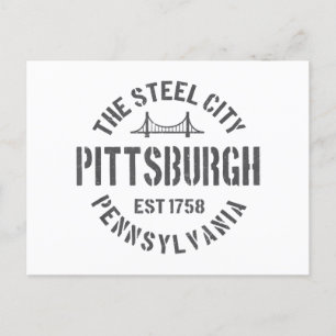 Cartão Postal Retro Steel City Pittsburgh Pensilvânia Yinz