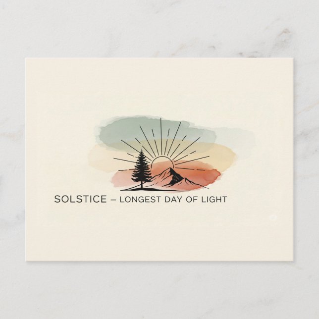 Cartão Postal retro Summer Solstce (Frente)