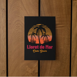 Cartão Postal Retro Sunset Lloret de Mar Férias de Espanha