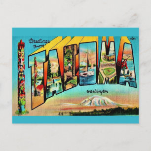 Cartão postal retro Tacoma WA