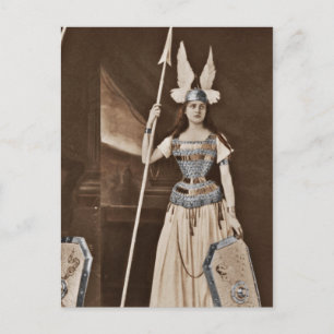 Cartão Postal Retro Valkyrie Girls