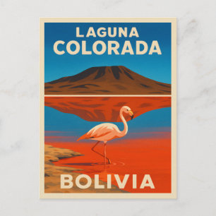 Cartão Postal Retro Viagens vintage Laguna Colorada Bolívia