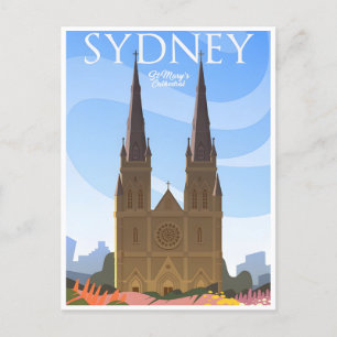 Cartão Postal Retro viagens vintage Sydney Austrália australie