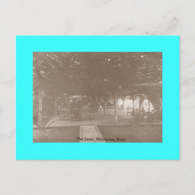 Cartão postal Retro View Hawaii Hotel Waikiki Hono (Frente)
