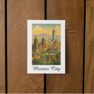 Cartão Postal Retro Vintage Cidade do México Viagem CDMX