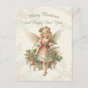 Cartão Postal Retro Vintage Girl Angel Holly