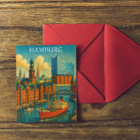 Retro Vintage Hamburg Alemanha Elbphilharmie
