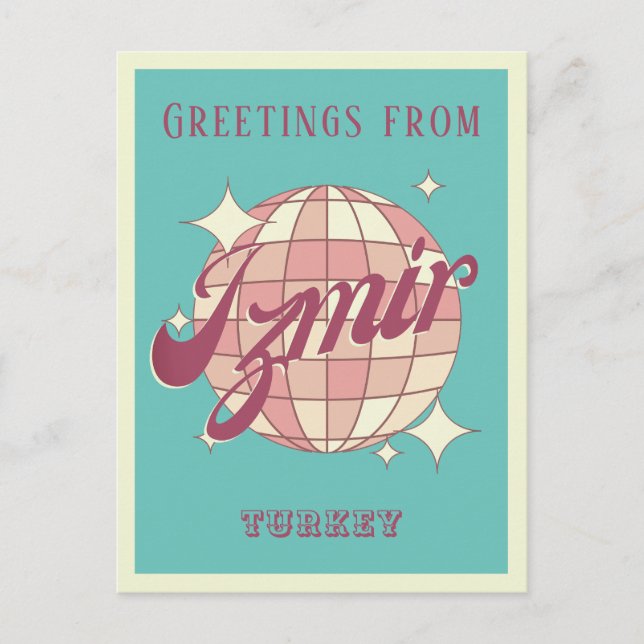 Cartão postal Retro Vintage Izmir Turquia (Frente)