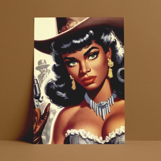 Cartão Postal Retro Western Girl (Criador carregado)
