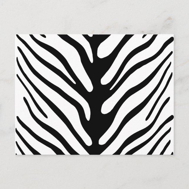 Cartão Postal Retro Zebra Stripe Motif (Frente)