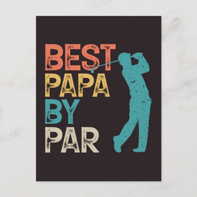 Cartão Postal Retrocetro Golfer - Melhor Papa Por Par (Frente)