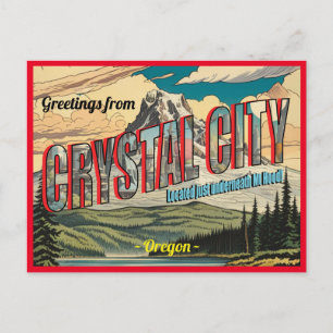 Cartão Postal Retros Saudações De Crystal City