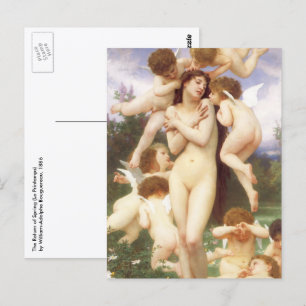 Cartão Postal Return of Spring (Le Printemps) by Bouguereau