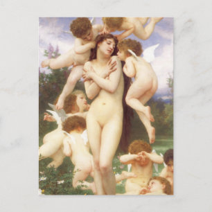 Cartão Postal Return of Spring (Le Printemps) by Bouguereau