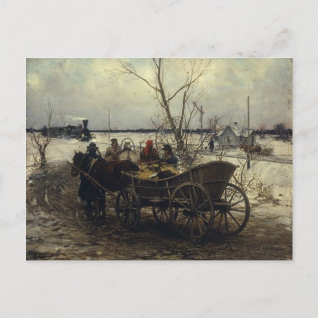 Cartão Postal Reunião com o comboio (Frente)