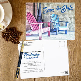 Cartão Postal Reunião da família Adirondack Chairs Adicionar sua