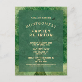 Cartão Postal Reunião da Família de Árvore de Oak Vintage Waterc