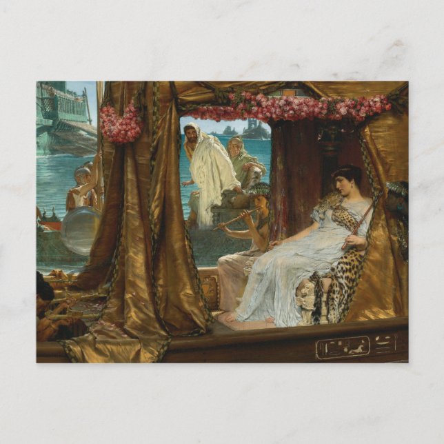 Cartão Postal Reunião de Antony e Cleópatra por Alma-Tadema (Frente)