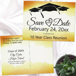 Cartão Postal Reunião de Classe de Aquarela Personalizada Salvar