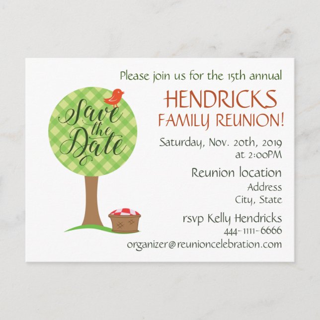 Cartão Postal Reunião de família bonita (Frente)