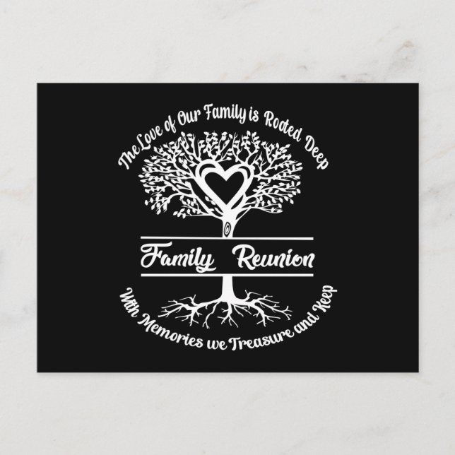 Cartão Postal Reunião de Família O Amor da Nossa Família (Frente)